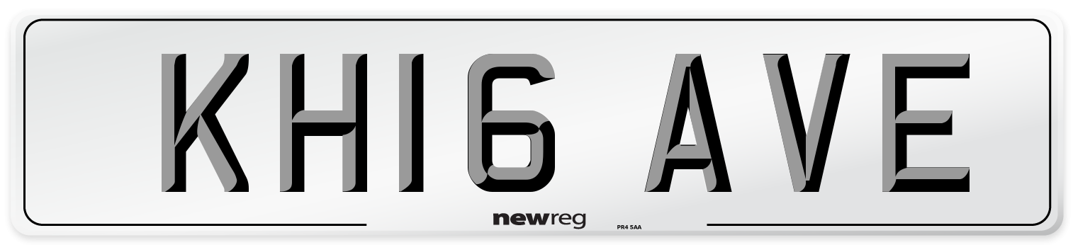 KH16 AVE Number Plate from New Reg